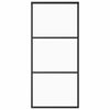 vidaXL Porte coulissante Verre ESG et aluminium 90x205 cm Noir
