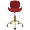 vidaXL Chaise pivotante de salle &agrave; manger Rouge bordeaux Velours