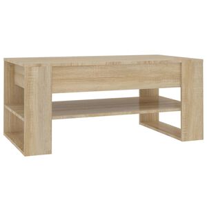 vidaXL Table basse ch&ecirc;ne sonoma 102x55x45 cm bois d'ing&eacute;nierie