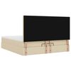 VidaXL Cadre de lit ottoman avec matelas cr&egrave;me 180x200 cm tissu