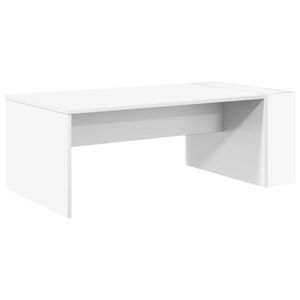 vidaXL Table basse Blanc 95 x 50 x 34 cm Bois d'ing&eacute;nierie