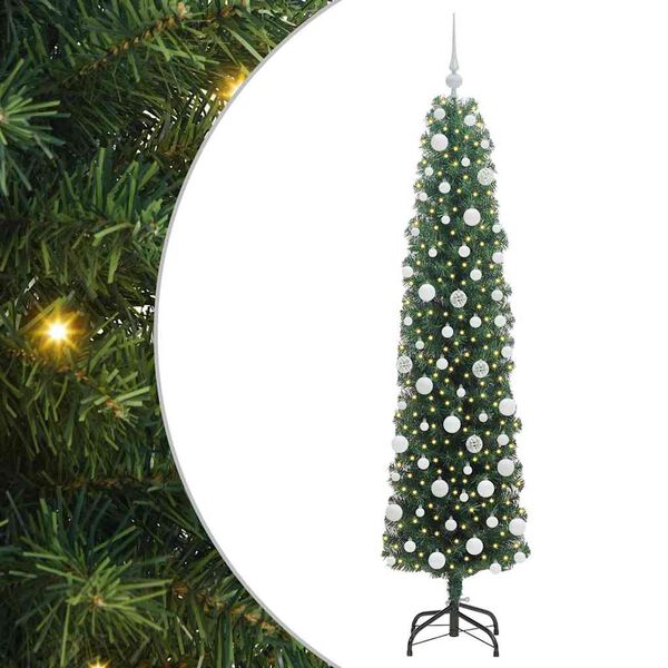 vidaXL Sapin de No&euml;l artificiel Vert 180 cm PVC et acier et plastique