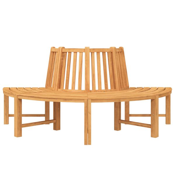 vidaXL Bancs circulaires lot de 2 demi-rond &Oslash;201 cm bois massif teck