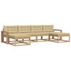 vidaXL Ensemble de canap&eacute;s d'ext&eacute;rieur 6 pc Blanc et Beige