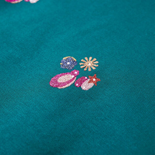 Sweatshirt pour enfants vert fonc&eacute; 140