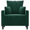 vidaXL Fauteuil Vert fonc&eacute; 60 cm Velours
