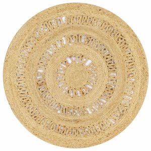 vidaXL Tapis fait &agrave; la main Jute tress&eacute;e 90 cm