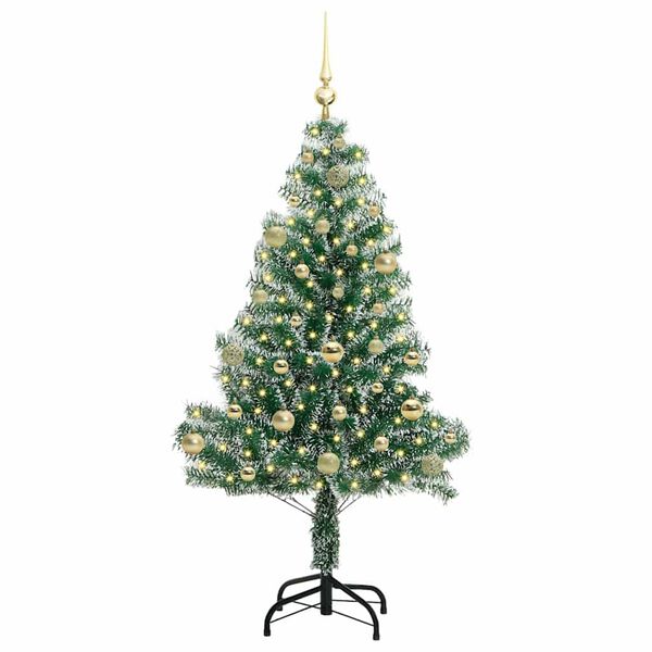 vidaXL Arbre de No&euml;l artificiel floconn&eacute; de neige avec lumi&egrave;re LED
