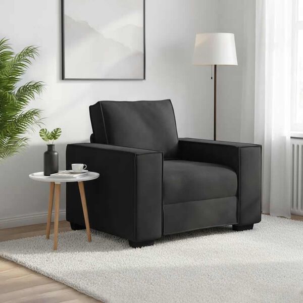 vidaXL Fauteuil noir 100x78x84 cm velours
