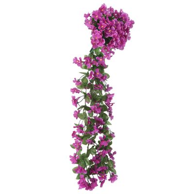 vidaXL Guirlandes de fleurs artificielles 3 pcs violet clair 85 cm