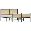 vidaXL Cadre de lit en métal sans matelas chêne sonoma 140x200 cm