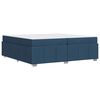vidaXL Cadre de lit avec matelas Bleu 200 x 200 cm tissu