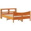 vidaXL Cadre de lit et t&ecirc;te de lit cire marron 140x200 cm bois de pin
