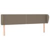 vidaXL T&ecirc;te de lit avec oreilles Taupe 183x23x78/88 cm Tissu
