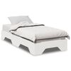 vidaXL Cadre de lit sans matelas empilable blanc 100x200cm bois massif