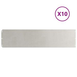 vidaXL Bordures de pelouse 10 pcs 25x103 cm acier inoxydable