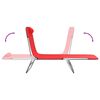 vidaXL Chaises longues pliables lot de 2 rouge textil&egrave;ne et acier