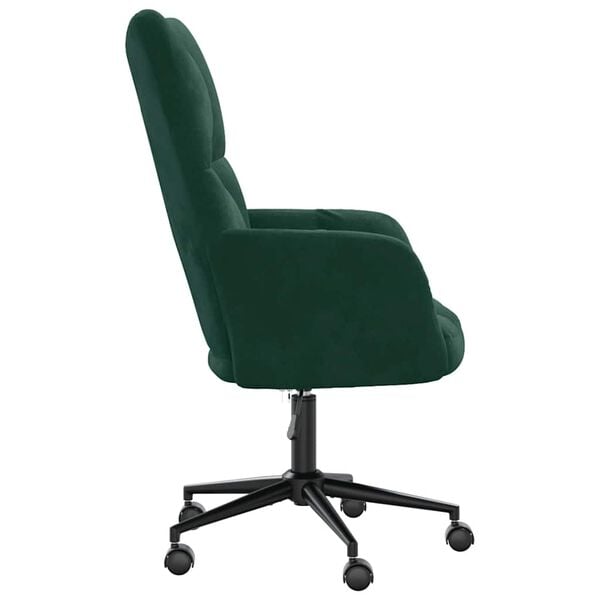 vidaXL Chaise de relaxation Vert fonc&eacute; Velours