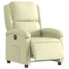 vidaXL Fauteuil inclinable &eacute;lectrique cr&egrave;me cuir v&eacute;ritable