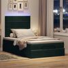 vidaXL Cadre de lit ottoman avec matelas vert fonc&eacute; 120x190 cm velours