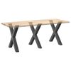 vidaXL Pieds de table &agrave; manger en forme de X, 3 pi&egrave;ces, anthracite, 70 x (72-73) cm, acier