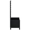 vidaXL Jardini&egrave;re avec support noir 79x39,5x114 cm bois de pin massif