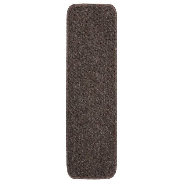 vidaXL Tapis escalier antidérapants 15pcs 75x20cm Marron Rectangulaire