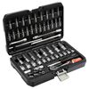 YATO Kit d'outils YT-14501 de 56 pi&egrave;ces M&eacute;tal Noir