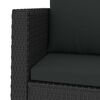 vidaXL Salon de jardin 2 pcs avec coussins R&eacute;sine tress&eacute;e Noir