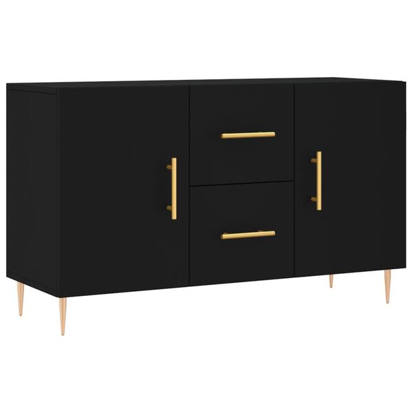 vidaXL Buffet noir 100x36x60 cm bois d'ing&eacute;nierie