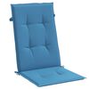 vidaXL Coussins de chaise à dossier haut lot de 6 bleu mélangé tissu