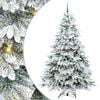 vidaXL Sapin de No&euml;l artificiel avec 300 LED Blanc 210 cm PE et PVC