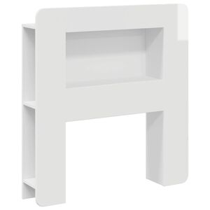 vidaXL Cabinet de T&ecirc;te de Lit Blanc brillant Bois d&rsquo;ing&eacute;nierie