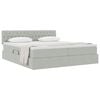 vidaXL Lit de Rangement avec matelas Gris clair 100 x 200 cm