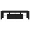 vidaXL Meuble TV avec lumi&egrave;res LED Noir 140x36,5x40 cm