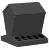 vidaXL Mangeoire pour poules Noir 40 x 40 x 45 cm Acier Lamin&eacute; &agrave; Froid