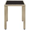 vidaXL Table de jardin Beige 123x60x74 cm Résine tressée