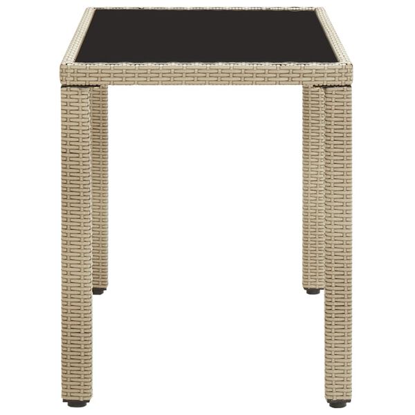 vidaXL Table de jardin Beige 123x60x74 cm Résine tressée