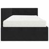 vidaXL Cadre de lit d'angle avec matelas 2 pcs Noir Velours
