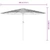 vidaXL Parasol de jardin avec mât en acier marron 288x288x225 cm