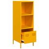 vidaXL Buffet haut jaune moutarde 35x39x103,5 cm acier