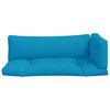 vidaXL Coussins de palette 3 pcs bleu clair tissu