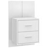 vidaXL Tables de chevet murales 2 pcs Blanc