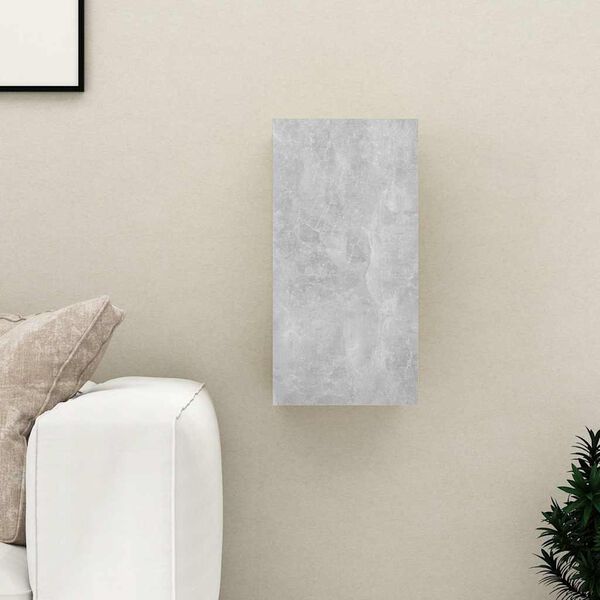 vidaXL Meuble TV Gris b&eacute;ton 30,5x30x60 cm Bois d&rsquo;ing&eacute;nierie