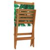 vidaXL Chaises de jardin pliantes lot de 4 vert tissu et bois massif
