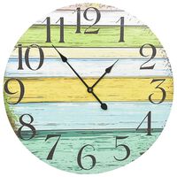 vidaXL Horloge murale Multicolore 60 cm MDF
