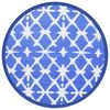 vidaXL Tapis d'ext&eacute;rieur ARAKIL bleu et blanc &Oslash;160 cm PP
