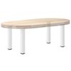vidaXL Pieds de table basse 4 pi&egrave;ces Blanc 42-44 cm Acier