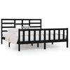 vidaXL Cadre de lit sans matelas noir 180x200 cm bois massif