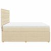 vidaXL Sommier &agrave; lattes de lit avec matelas Cr&egrave;me 180x200 cm Tissu